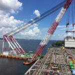 Από την εγκατάσταση του E-House στο FPSO Energean Power στη Σιγκαπούρη – E-House installation, Singapore