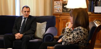 Ο Ν. Παναγιωτόπουλος ενημέρωσε την πρόεδρο της Δημοκρατίας