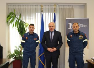 Ο Χρ. Μέτιος συνεχάρη τους λεβέντες διασώστες της Ε.Μ.Α.Κ.