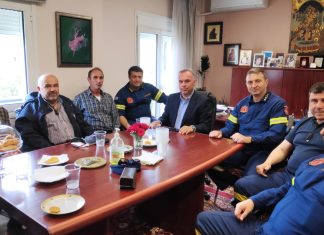 Ο συντονιστής επιχειρήσεων του Πυροσβεστικού Σώματος επισκέφτηκε την Θάσο