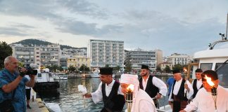 Η άφιξη των Θασίων εθελοντών στην Καβάλα τον Ιούνιο του 1913, έγινε και φέτος σε αναπαράσταση