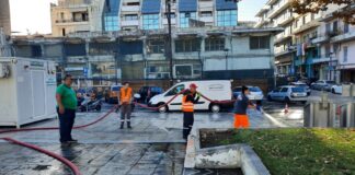 Καθαρίστηκαν, με πλυστικό μηχάνημα, οι πλατείες Ελευθερίας και Κρ. Κονσουλίδη