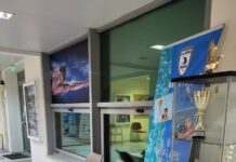 Όμορφο έγινε το γραφείο υποδοχής του τμήματος υδατοσφαίρισης του Α.Ο.Κ.!